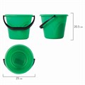 Ведро 6 л, без крышки, пластиковое, пищевое, с глянцевым узором, цвет зеленый, мерная шкала, LAIMA, 603891 603891