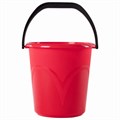 Ведро 8 л, без крышки, пластиковое, пищевое, с глянцевым узором, цвет красный, мерная шкала, LAIMA, 603892 603892
