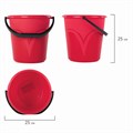 Ведро 8 л, без крышки, пластиковое, пищевое, с глянцевым узором, цвет красный, мерная шкала, LAIMA, 603892 603892