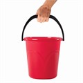 Ведро 8 л, без крышки, пластиковое, пищевое, с глянцевым узором, цвет красный, мерная шкала, LAIMA, 603892 603892