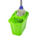 Ведро 9,5 л для уборки КОМПЛЕКТ с ОТЖИМОМ (сетчатый) пластик, для веревочных и ленточных МОПов, IDEA, М 2421 602545