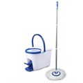 Комплект для уборки: швабра, ведро 11 л/5 л с отжимом и педалью, круглая насадка-липучка, LAIMA, 601459 601459