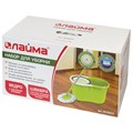 Комплект для уборки: швабра, ведро 7 л/5 л с отжимом центрифуга, 2 круглые насадки-кольцо, LAIMA, 603624 603624