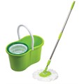 Комплект для уборки: швабра, ведро 7 л/5 л с отжимом центрифуга, 2 круглые насадки-кольцо, LAIMA, 603624 603624