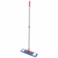 Швабра с флаундером 40 см, черенок 80-120 см, еврорезьба, насадка МОП микрофибра СИНЕЛЬ, индивидуальная упаковка пакет, LAIMA, 606314 606314