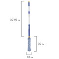 Швабра самоотжимная, скручивающийся отжим, МОП из микрофибры, телескопический черенок 96 см, LAIMA, 601471 601471