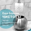 Ерш для унитаза LAIMA, с подставкой в форме шара, нержавеющая сталь, матовый, 601617 601617