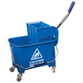 Тележка уборочная BRABIX, ведро 20 л, механический отжим, универсальная для ОФИСА/ДОМА, синяя, 601497 601497