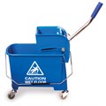 Тележка уборочная BRABIX, ведро 20 л, механический отжим, универсальная для ОФИСА/ДОМА, синяя, 601497 601497