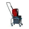 Тележка уборочная Eco-Force, 1 съемное ведро 25 л, отжим, металлический каркас, бесшумные колеса, 21EF/1 609747