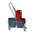 Тележка уборочная Eco-Force, 2 съемных ведра по 25 л, отжим, металлический каркас, бесшумные колеса, 22EF/2 609748