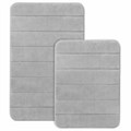 Комплект ковриков MEMORY EFFECT для ванной 50х80 см и туалета 40х60 см светло-серый LAIMA HOME, 608446 608446
