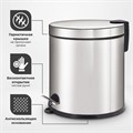Ведро мусорное с педалью 20 литров "Classic Plus", ЗЕРКАЛЬНОЕ, нержавеющая сталь, со съемным внутренним ведром, LAIMA, ТУРЦИЯ, 608114 608114