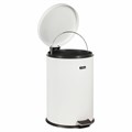 Ведро мусорное с педалью 20 литров "Classic", БЕЛОЕ ГЛЯНЦЕВОЕ, металлическое, со съемным внутренним ведром, LAIMA, 604949 604949