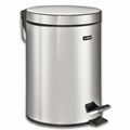 Ведро мусорное с педалью 5 литров "Classic", ЗЕРКАЛЬНОЕ, нержавеющая сталь, со съемным внутренним ведром, LAIMA, 232260 232260