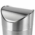 Урна настольная 1,2 литра для мусора с качающейся крышкой, d 12х16,5 см, нержавеющая сталь, LAIMA, 601618 601618