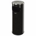 Урна с пепельницей 18 литров, 580х210 мм, нержавеющая сталь, черная, LAIMA PROFESSIONAL, 606298 606298