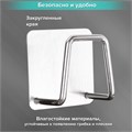 Крючки самоклеящиеся 5х5 см для ванной комнаты, кухни, КОМПЛЕКТ 2 шт., нержавеющая сталь, LAIMA Home, 608798 608798