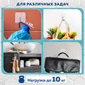 Крючки самоклеящиеся универсальные 6х6 см, КОМПЛЕКТ 10 шт., сталь + ПВХ, LAIMA Home, 608791 608791