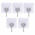 Крючки самоклеящиеся универсальные 7х7 см, КОМПЛЕКТ 5 шт., сталь + ПВХ, LAIMA Home, 608790 608790