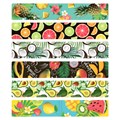 Закладки для книг МАГНИТНЫЕ, "FRUITS", набор 12 шт., 60x20 мм, BRAUBERG, 113173 113173