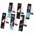 Закладки для книг с магнитом DEEP SPACE, набор 6 шт., блестки, 25x196 мм, ЮНЛАНДИЯ, 113445 113445