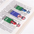 Закладки для книг с магнитом RACE CARS, набор 6 шт., блестки, 25x196 мм, ЮНЛАНДИЯ, 113446 113446