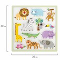 Наклейки обучающие тематические из EVA "Животные Африки", 20х40 см, многоразовые, ЮНЛАНДИЯ, 663770 663770
