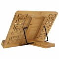Подставка для книг и планшетов бамбуковая резная BRAUBERG, 28х20 см, регулируемый наклон, 237897 237897