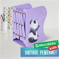 Подставка-держатель для книг и учебников BRAUBERG KIDS "Panda", раздвижная, металлическая, 238064 238064