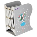 Подставка-держатель для книг и учебников ЮНЛАНДИЯ "Flower girl", раздвижная, металлическая, 237902 237902
