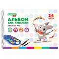 Альбом для акварели А4 24 л., бумага 180 г/м2, гребень, обложка картон, BRAUBERG KIDS, "Pets" (2 вида), 106712 106712