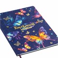Дневник 1-4 класс 48 л., кожзам (гибкая), печать, фольга, ЮНЛАНДИЯ, "Бабочки", 106924 106924