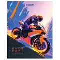 Дневник 1-4 класс 48 л., твердый, BRAUBERG, выборочный лак, с подсказом, "Крутой байк", 107159 107159