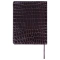 Дневник 1-11 класс 48 л., кожзам (твердая с поролоном), нашивка, BRAUBERG "CROCODILE", коричневый, 105482 105482