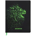 Дневник 1-11 класс 48 л., кожзам (твердая с поролоном), флуоресцентный, BRAUBERG, "Lion", 106566 106566