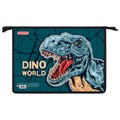 Папка для тетрадей ПИФАГОР А4, 1 отделение, картон/пластик, на молнии, "Dino world", 272131 272131