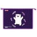 Папка для тетрадей ПИФАГОР А4, 1 отделение, картон/пластик, на молнии, "Happy bear", 272126 272126