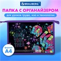 Папка для труда на молнии BRAUBERG А4, 2 отделения, органайзер, "Come together", 270977 270977