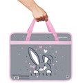 Папка на молнии с ручками BRAUBERG А4, 1 отделение, пластик, 80 мм, "Curious bunny", 272164 272164
