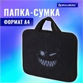 Папка на молнии с ручками BRAUBERG А4, 1 отделение, полиэстер, 20 мм, "Don't be afraid", 271478 271478