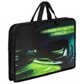 Папка на молнии с ручками ЮНЛАНДИЯ А4, 1 отделение, пластик, ширина 45 мм, "Neon race", 270950 270950