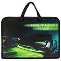 Папка на молнии с ручками ЮНЛАНДИЯ А4, 1 отделение, пластик, ширина 45 мм, "Neon race", 270950 270950