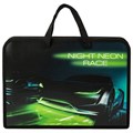 Папка на молнии с ручками ЮНЛАНДИЯ А4, 1 отделение, пластик, ширина 45 мм, "Neon race", 270950 270950