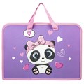 Папка на молнии с ручками ЮНЛАНДИЯ А4, 1 отделение, пластик, ширина 45 мм, "Sweet Panda", 271456 271456