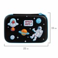 Пенал BRAUBERG KIDS большой удобный с откидной планкой, EVA, 22х15х4 см, "Space out", 271556 271556