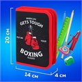 Пенал ПИФАГОР, 1 отделение, 2 откидные планки, полиэстер, 20х14 см, "Boxing", 272289 272289