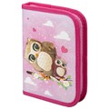 Пенал ПИФАГОР, 1 отделение, полиэстер, 19х13 см, "Cute owls", 271011 271011