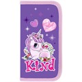 Пенал ПИФАГОР, 2 отделения, ламинированный картон, 19х11 см, "Happy Unicorn", 271533 271533
