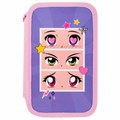 Пенал ПИФАГОР, 3 отделения, ламинированный картон, 19х11 см, "Anime eyes", 272251 272251